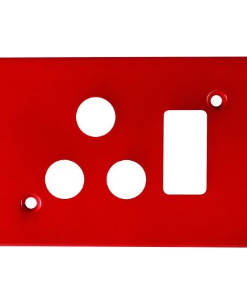 CRABTREE CLASSIC SINGLE SOCKET COVERPLATE STEEL 4X2- HORIZONTAL