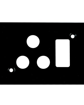 CRABTREE CLASSIC SINGLE SOCKET COVERPLATE STEEL 4X2- HORIZONTAL