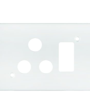 CRABTREE CLASSIC SINGLE SOCKET COVERPLATE PLASTIC 4X2- HORIZONTAL