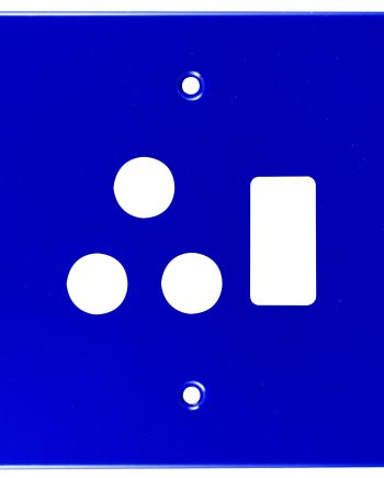 CRABTREE CLASSIC SINGLE SOCKET COVERPLATE STEEL 4X4