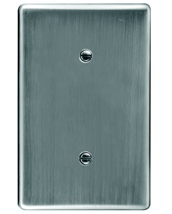 CRABTREE CLASSIC BLANK COVERPLATE STEEL 4X2