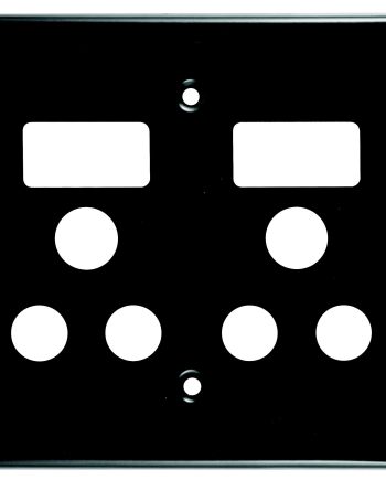 CRABTREE CLASSIC DOUBLE SOCKET COVERPLATE STEEL 4X4