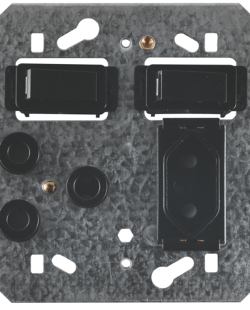 Crabtree Classic 16A Black Combo Socket + Yoke 4X4 (20A)