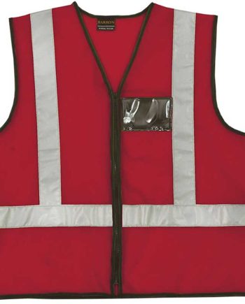 VESTS PIONEER REFL ZIP ID POCKET RED LRG VO21