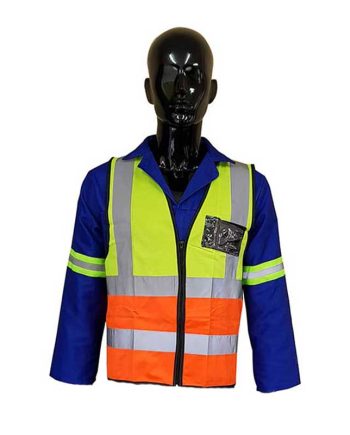 VESTS PIONEER REFL ZIP ID POCKET 2 TONE SML VO32