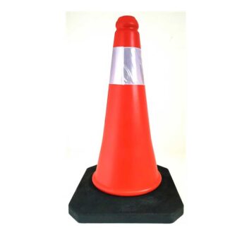 TRAFFIC CONE BLACK BASE 500MM TC500E