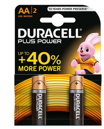 BATTERY DURACELL PLUS AA  PENLIGHT 2 S 1.5V MN1500B2
