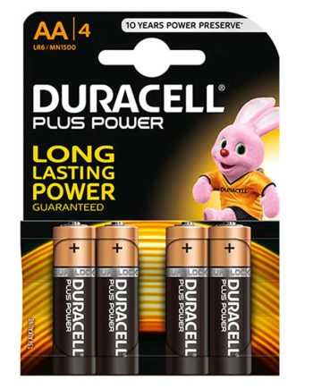 BATTERY DURACELL PLUS AA   PENLIGHT 4 S 1.5V MN1500B4