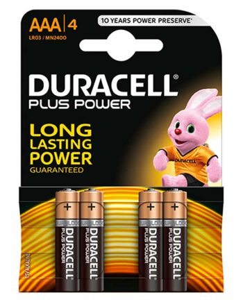 BATTERY DURACELL PLUS ELEC AAA 4 S 1.5V MN2400K4