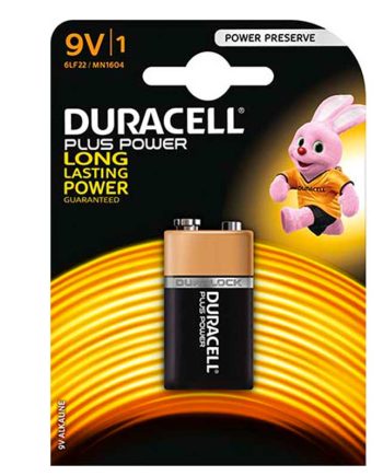 BATTERY DURACELL PLUS RECTANGULAR   1 S   9V MN1604
