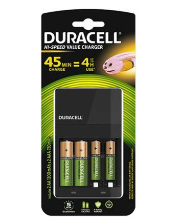 BATTERY DURACELL CHARGER  + 2AA RECHARGEABLE BATTERIES CEF14