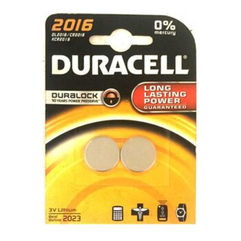 BATTERY DURACELL LITHIUM COINS CR2016 2 S DURO07