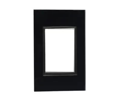 4 X 2 Yokes Black Glass - 