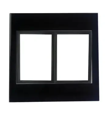 4 X 4 Yokes Black Glass