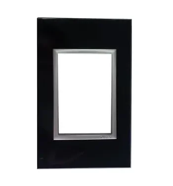4 X 2 Yokes Black Glass