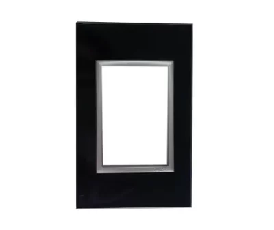 4 X 2 Yokes Black Glass - 