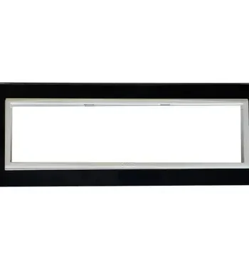 8 Lever Black Glass & White Bezel Cluster + Box