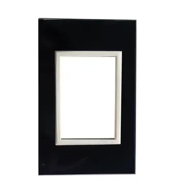 4 X 2 Yokes Black Glass