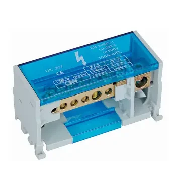 Multi Pole Distribution Block - Din Rail Mount