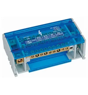 Multi Pole Distribution Block - Din Rail Mount
