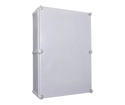 Plastic Enclosure with grey lid and Chassis Plate - 