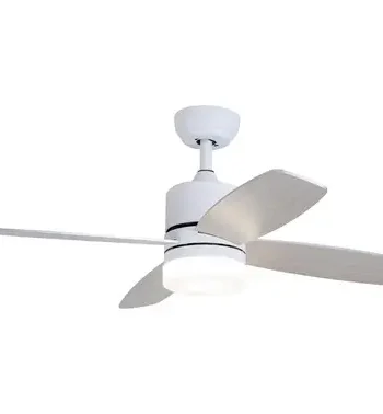 Respiro 4 Blade Ceiling Fan Wht Incl 18Wled Light&Rem