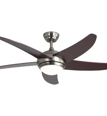 Silenta5 Blade Ceiling Fan Sand/Nickel Incl 18Wled Light&Rem