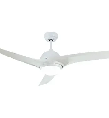 Miran 3 Blade Ceiling Fan Wht Incl 18Wled Light&Rem