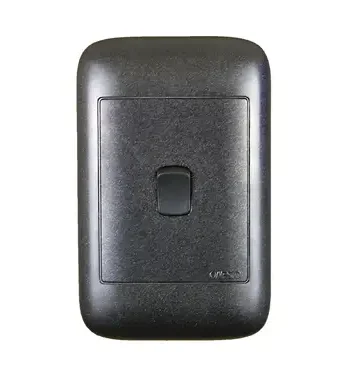 4X2 1Lever 1Way Black Switch