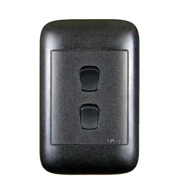 4X2 2Lever 1Way Black Switch