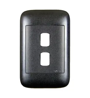 4X2 2Lever Black Yoke and Surround