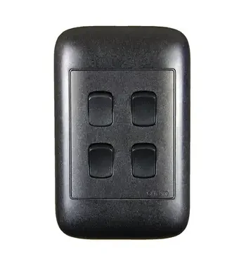 4X2 4Lever 1Way Black Switch