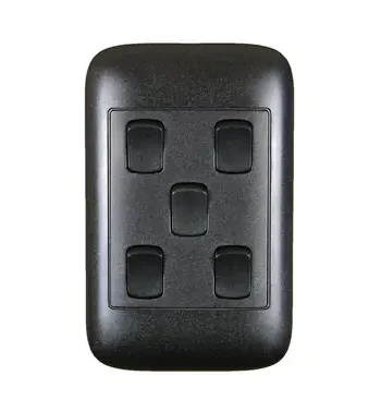4X2 5Lever 1Way Black Switch