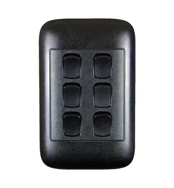 4X2 6Lever 1Way Black Switch