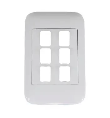 4X2 6 Lever Yoke & Surround