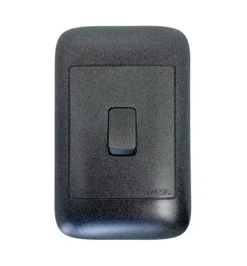 4X2 1Lever 2Way Black Switch