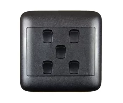 4X4 5Lever 1Way Black Switch - 