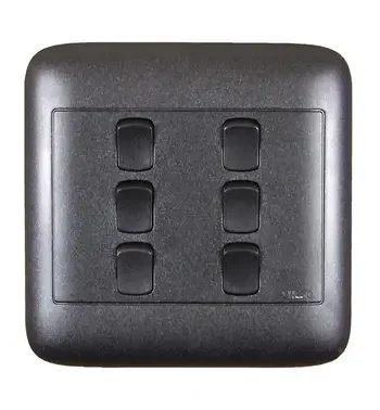 4X4 6Lever 1Way Black Switch