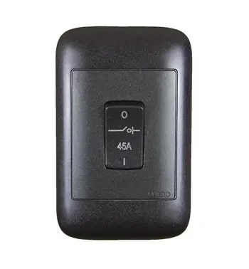 4X2 45A 2Pole Black Isolator