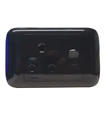 4X2 Black Dedicated Switched Socket