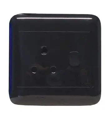 4X4 Black Dedicated Single Switch Socket