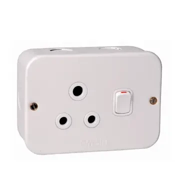 16A Single Steel Industrial Socket