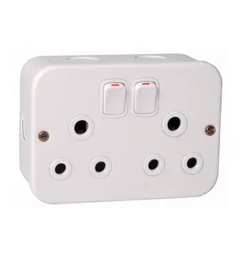 16A Double Steel Industrial Socket