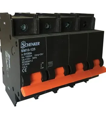 Four Pole D Curve 10kA Circuit Breaker