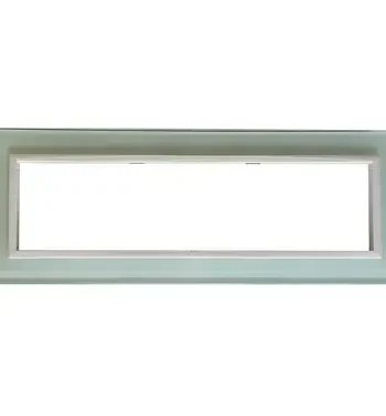 8 Lever White Glass & White Bezel Cluster + Box