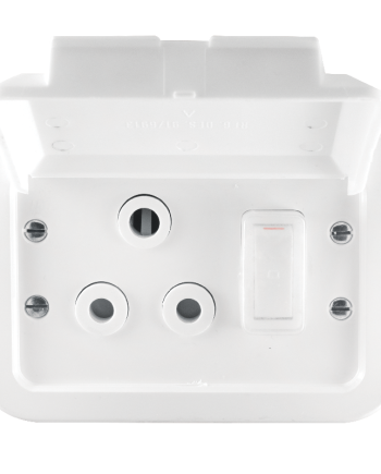 Classic Industrial Single STD 164-1 Socket on Weatherproof Plastic Surface Box