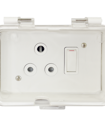 Classic Industrial Single STD Socket 164-1 Switched on 137×84 Surface Box