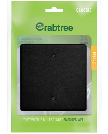 Crabtree Classic Blank Coverplate - Ferro Grain Finish