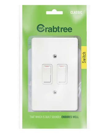 Crabtree Classic 2 Lever 1 Way Switch (2x4)