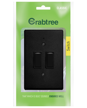 Crabtree Classic 2 Lever 1 Way Switch with Coverplate